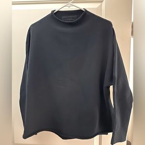 Frank & Eileen Effie Funnel Neck Long-Sleeve Capelet, British royal navy, size S